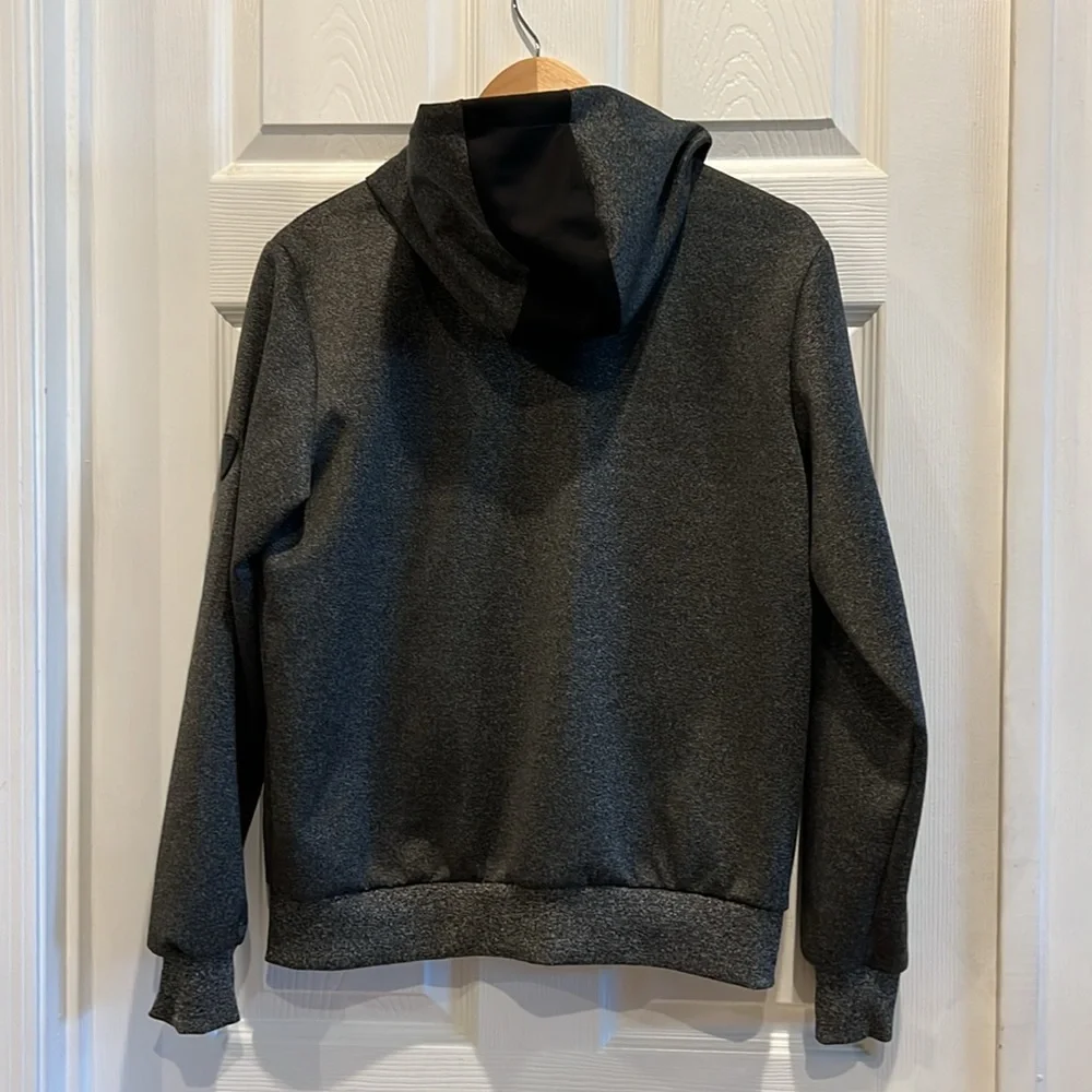 FRIED Denim Dark Heathered Gray Hoodie Sweatshirt Jacket